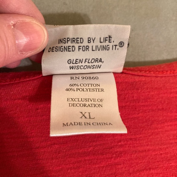 Artisans apparel women’s cotton Rust colored long sleeve shirt Sz XL - Picture 9 of 9